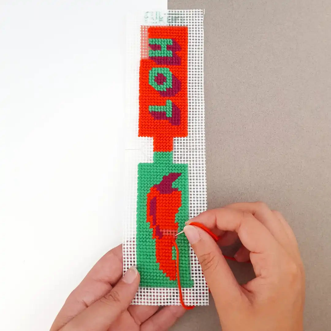 Canevas-Set – DIY – Schlüsselanhänger – Chili/Hot