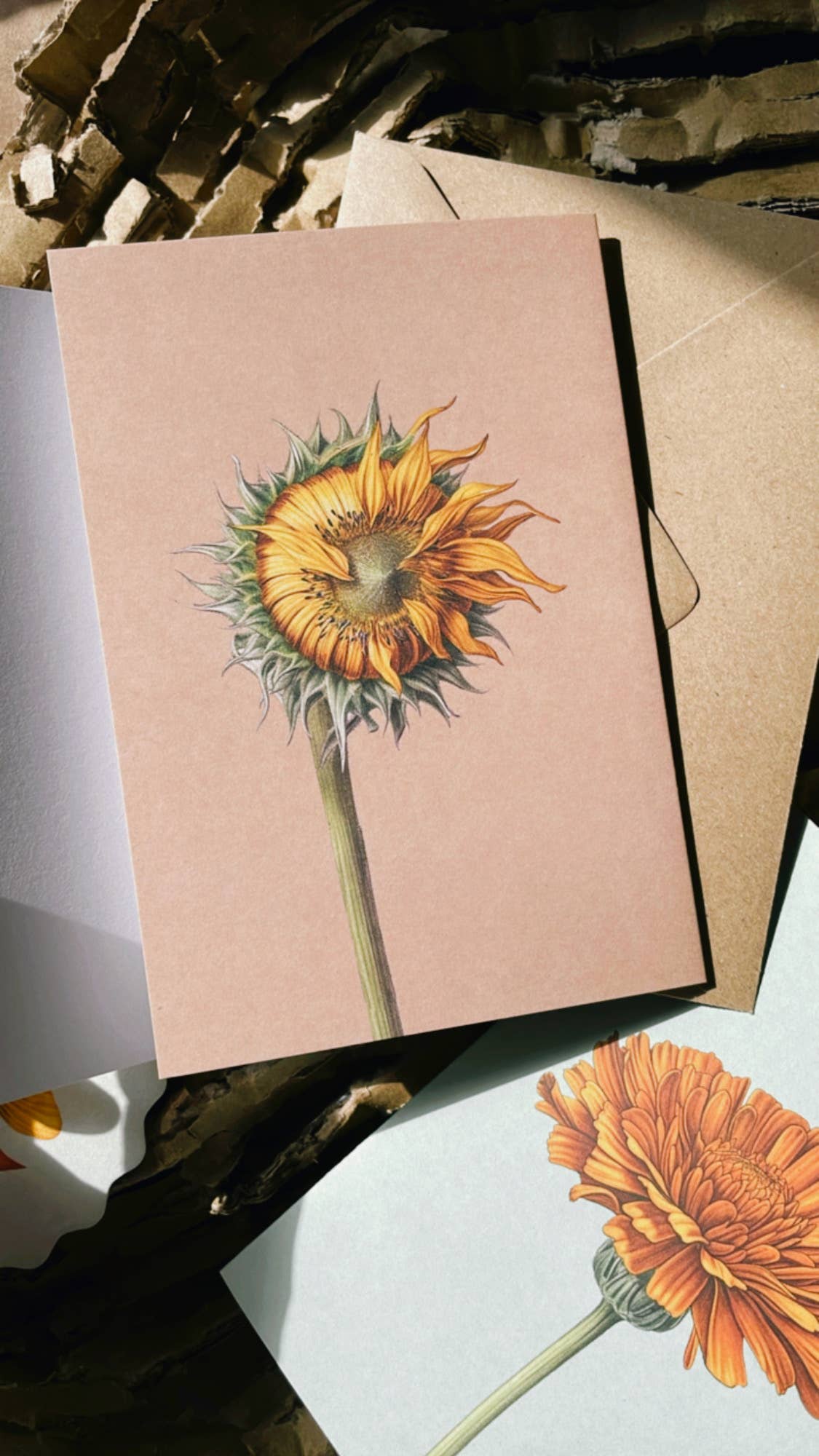 Sonnenblumen Leporello Grusskarte