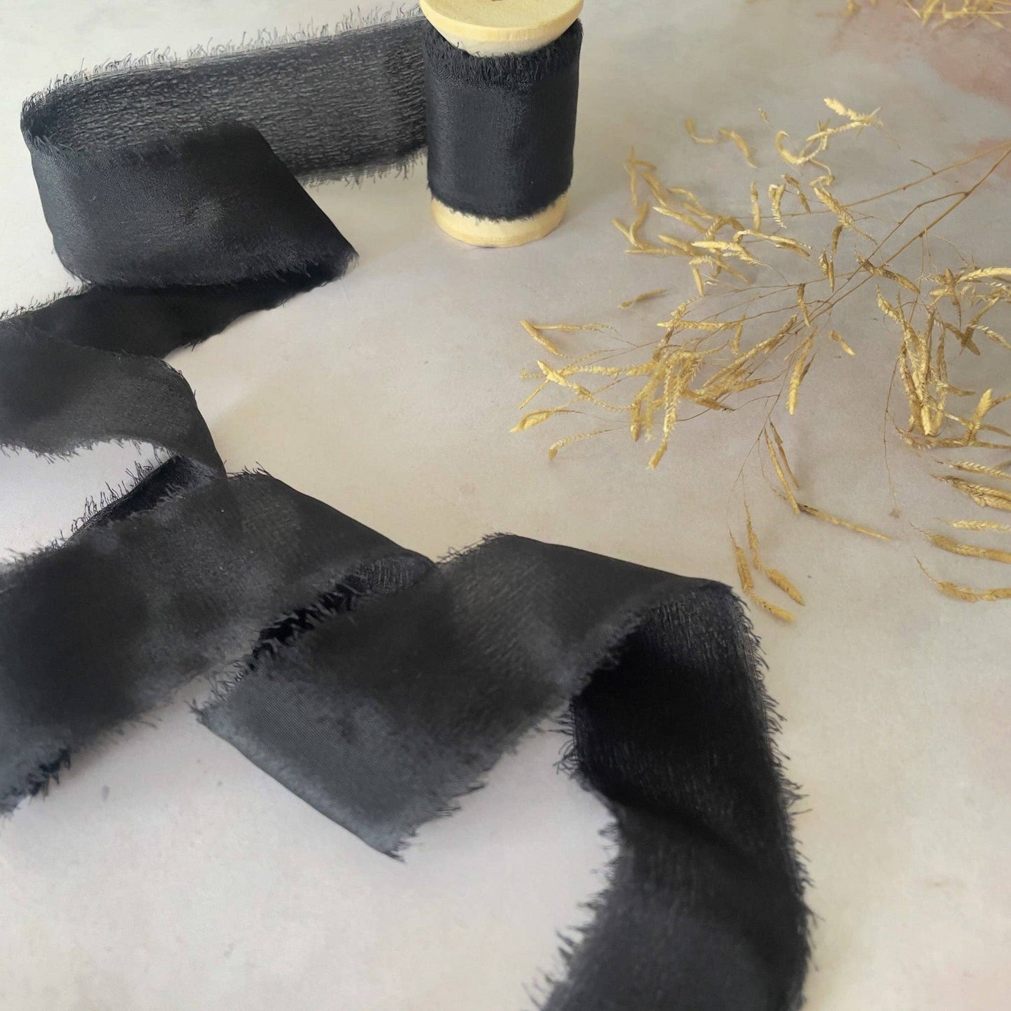 Seidenband in Schwarz