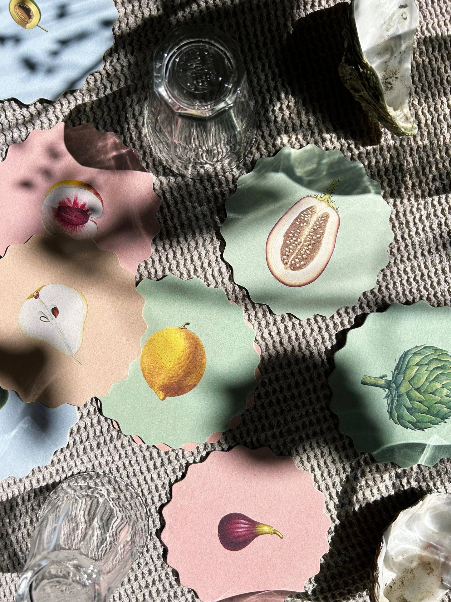 Untersetzer-Set Obst & Gemüse 🍋🥑🍊