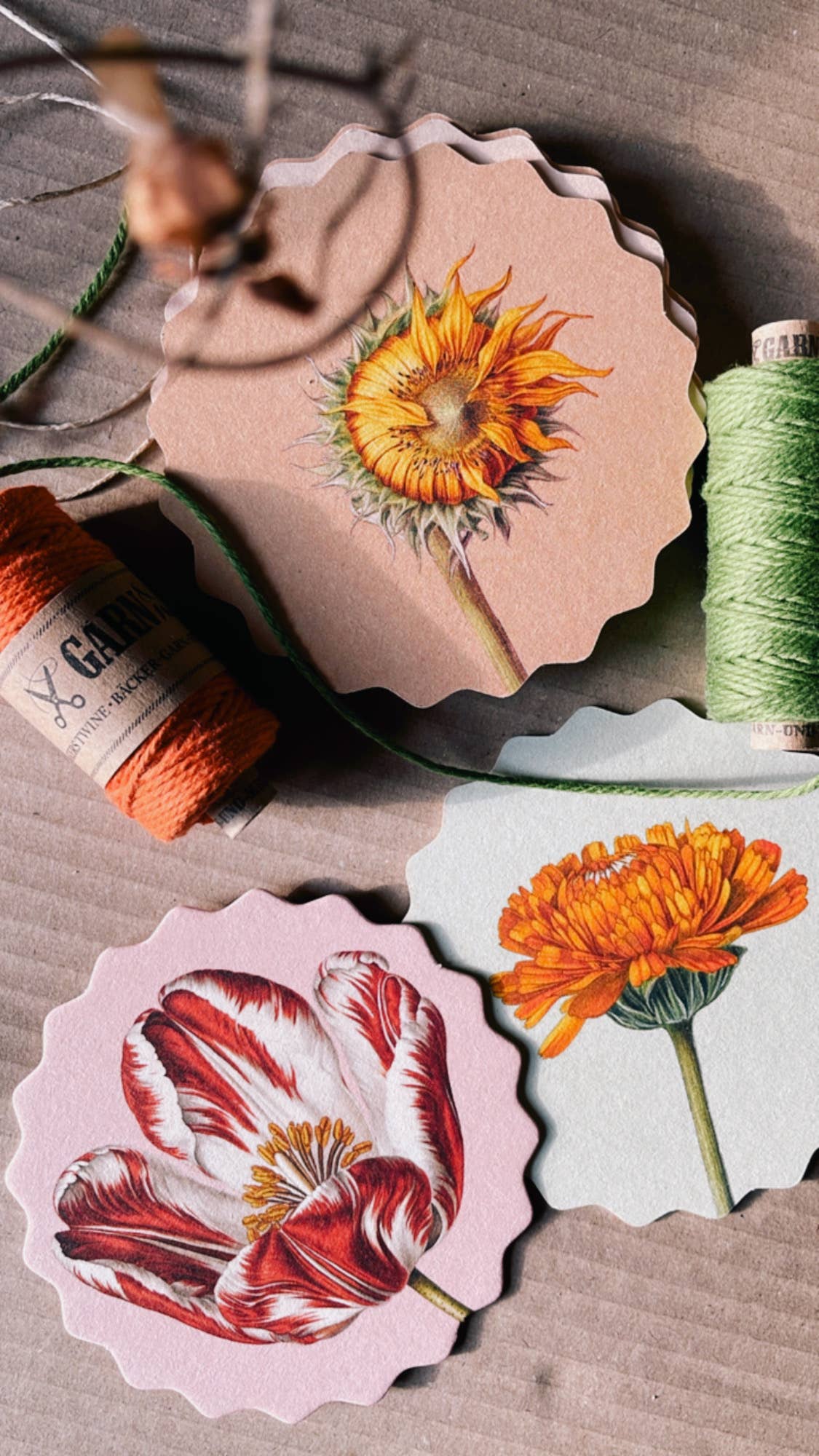 Untersetzer-Set Blumen 🌻🌸🌼