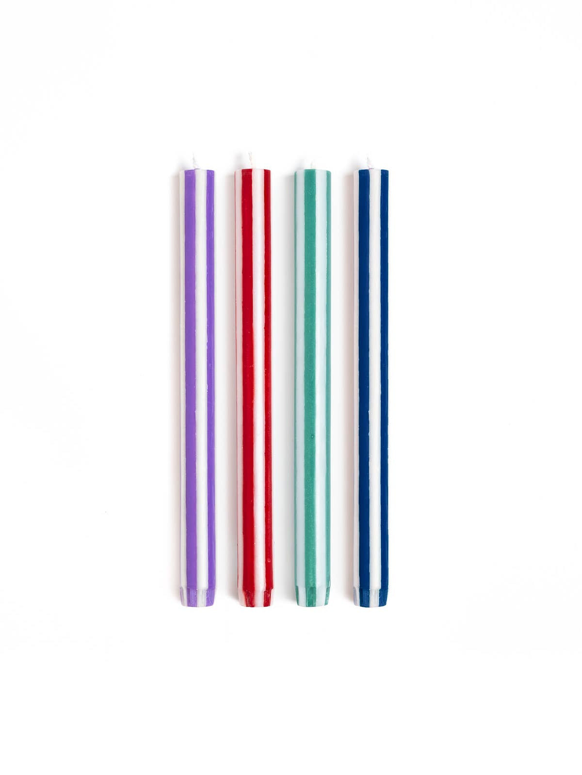 Streifen-Dinnerkerze Gemischtes Set//Farben Soft 1