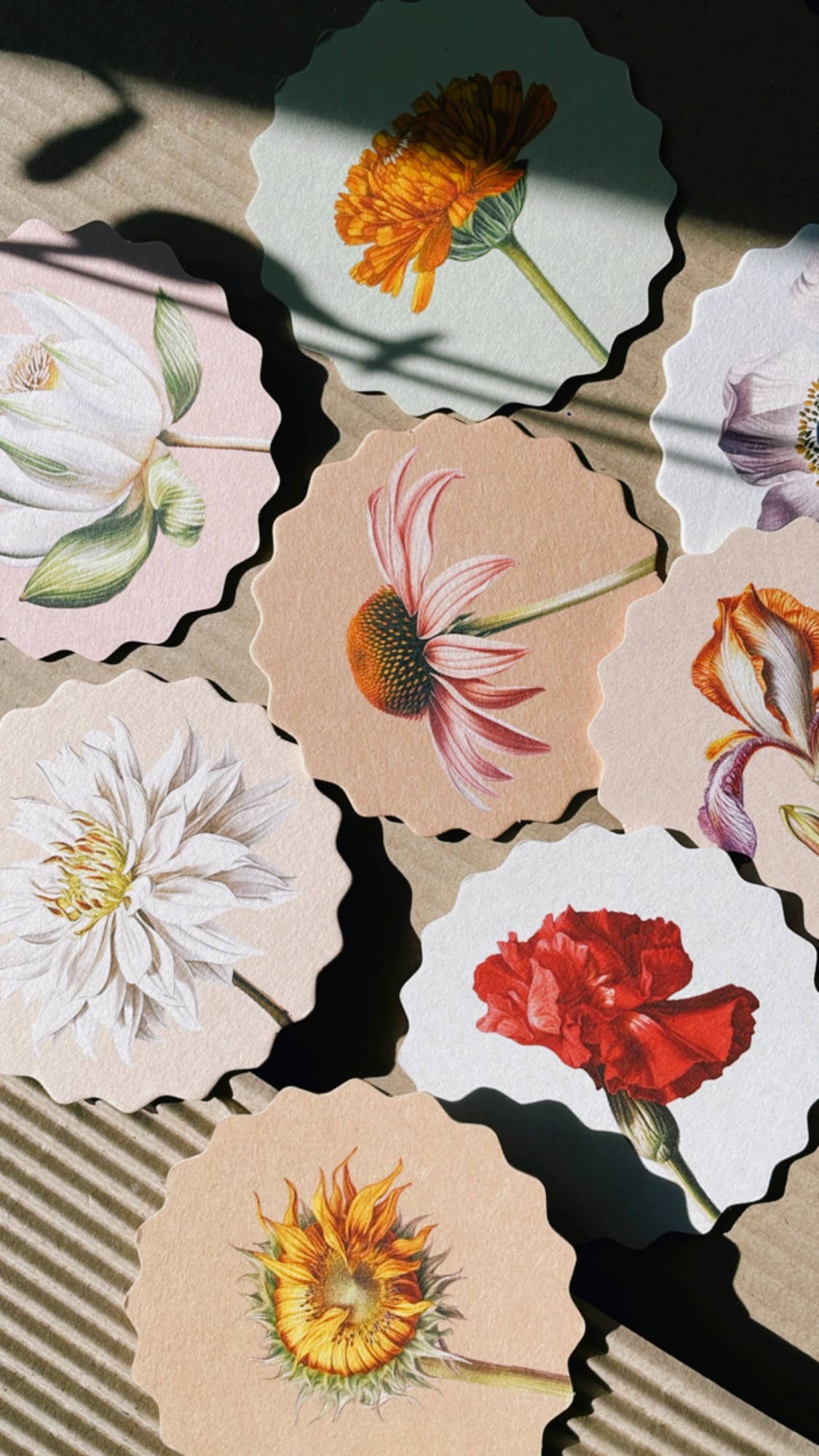 Untersetzer-Set Blumen 🌻🌸🌼