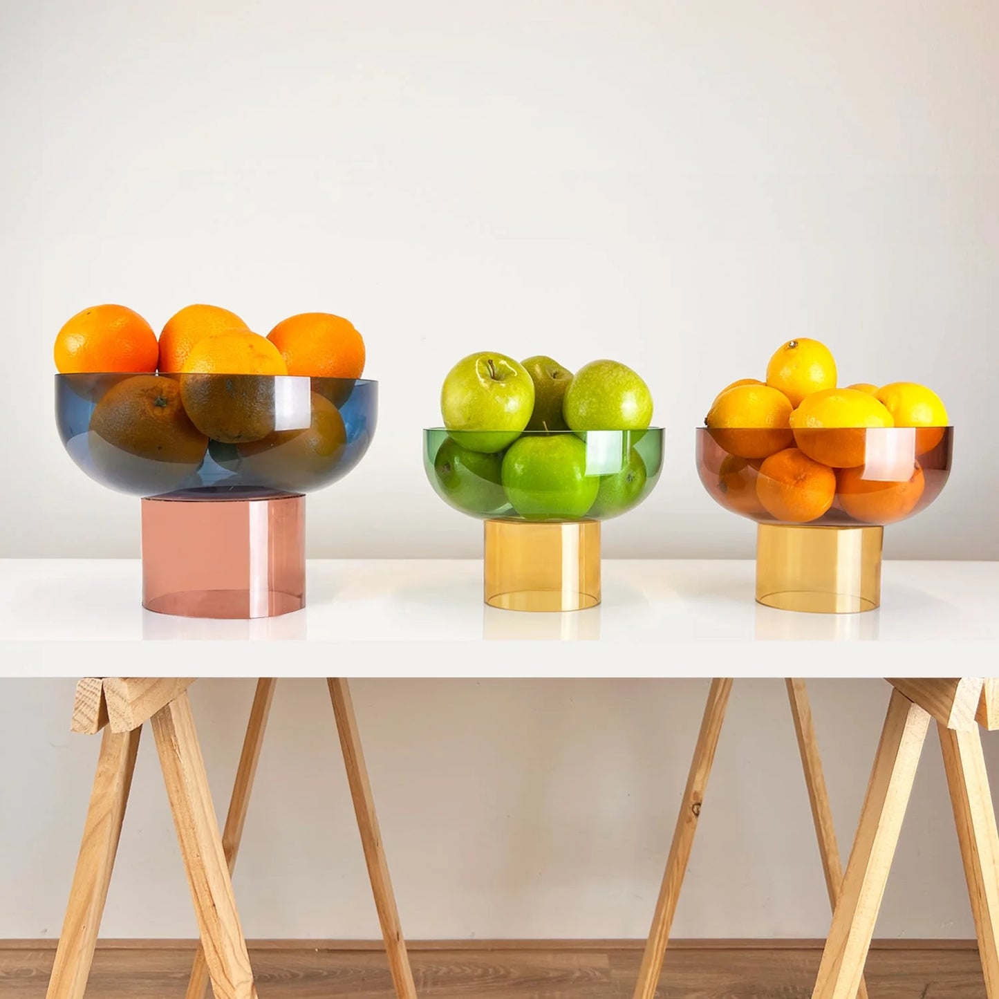 Glas Schale klein - rosa/gelb