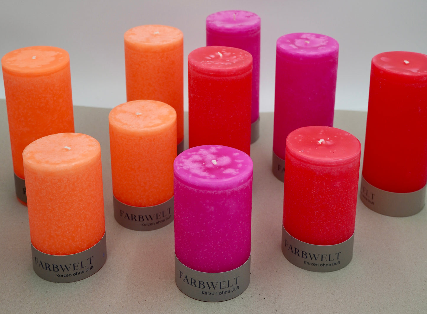 Neon Stumpenkerzen