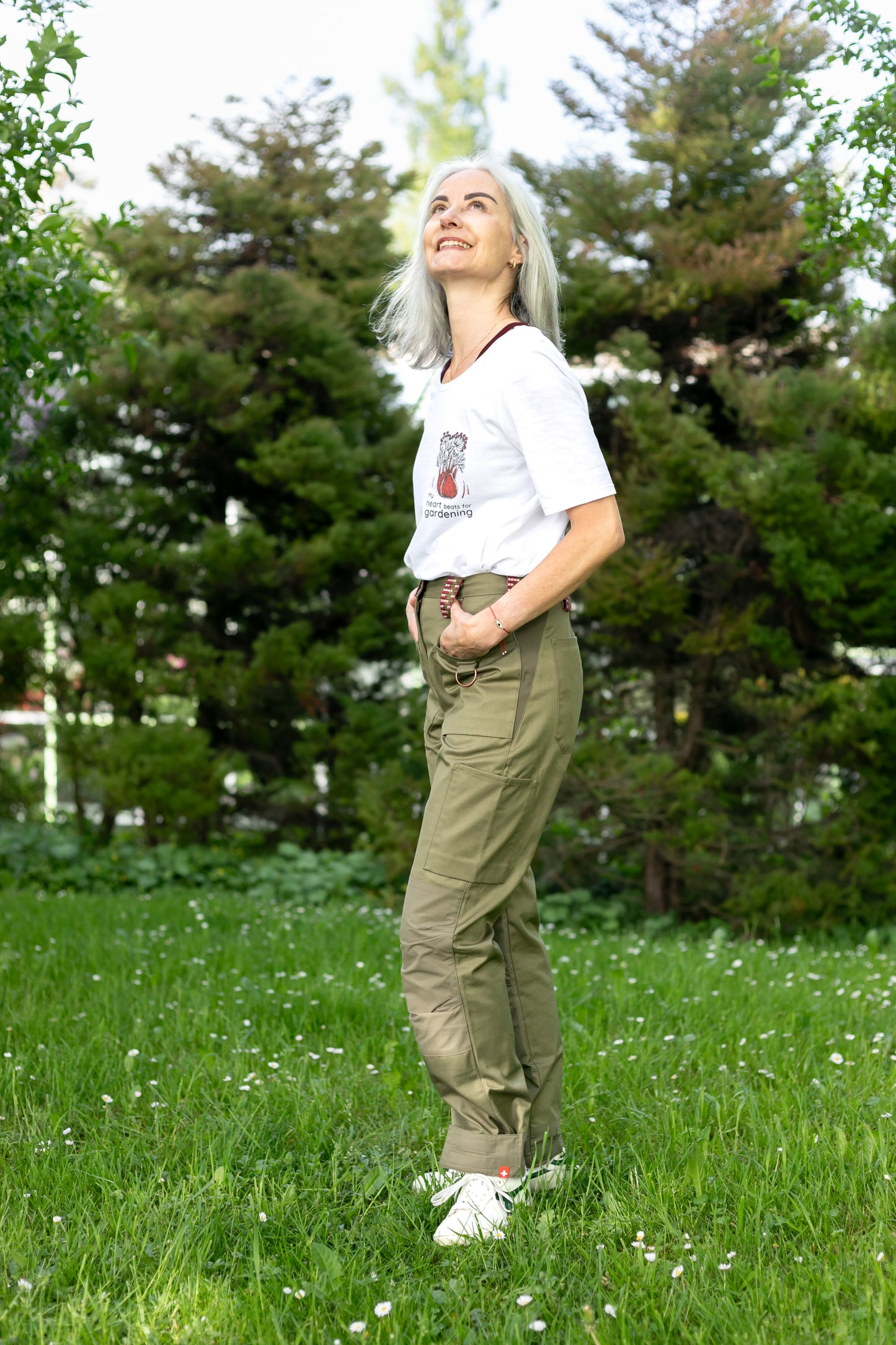 Dona Flora T-Shirt aus Biobaumwolle in Weiss