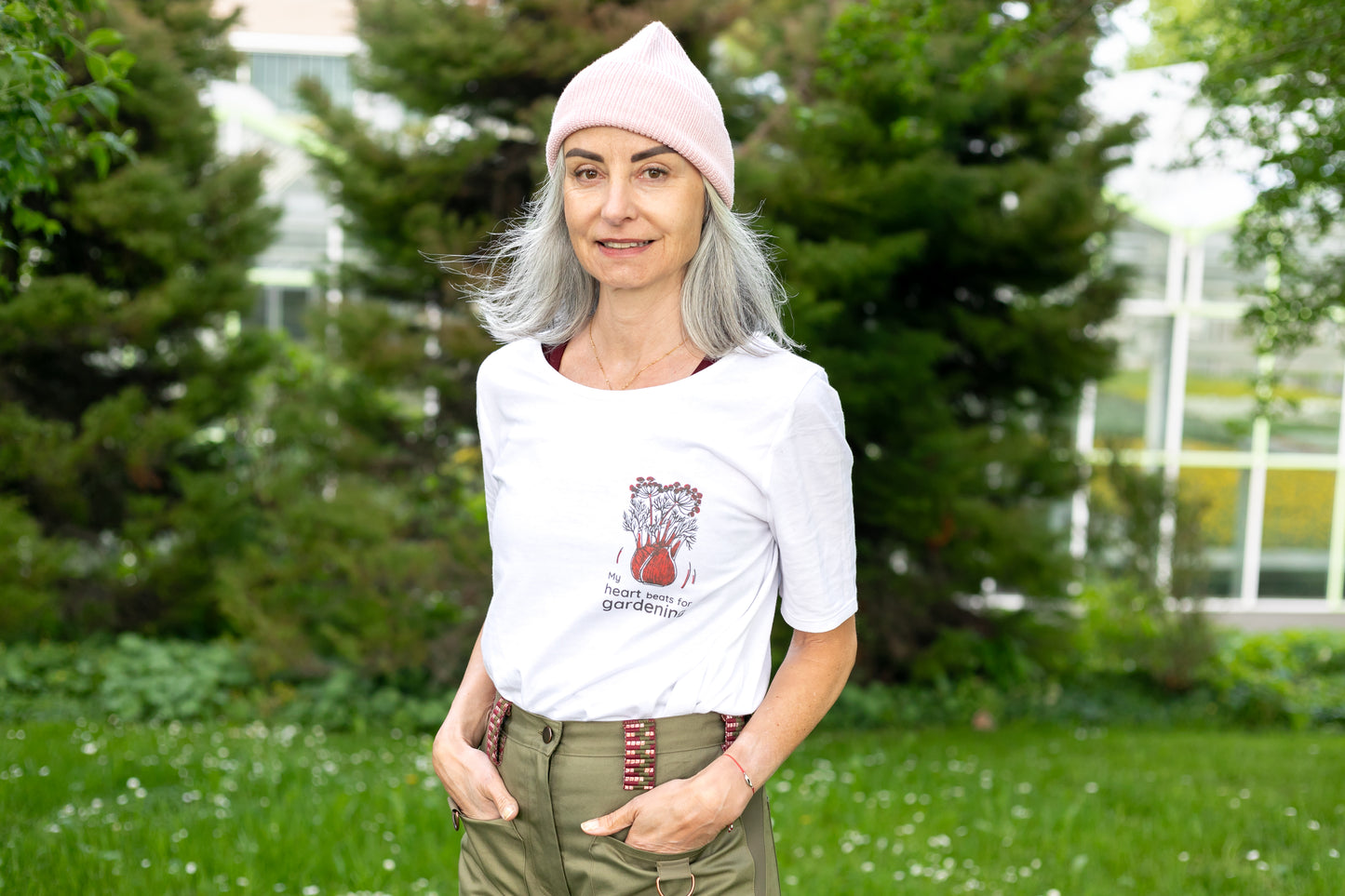 Dona Flora T-Shirt aus Biobaumwolle in Weiss