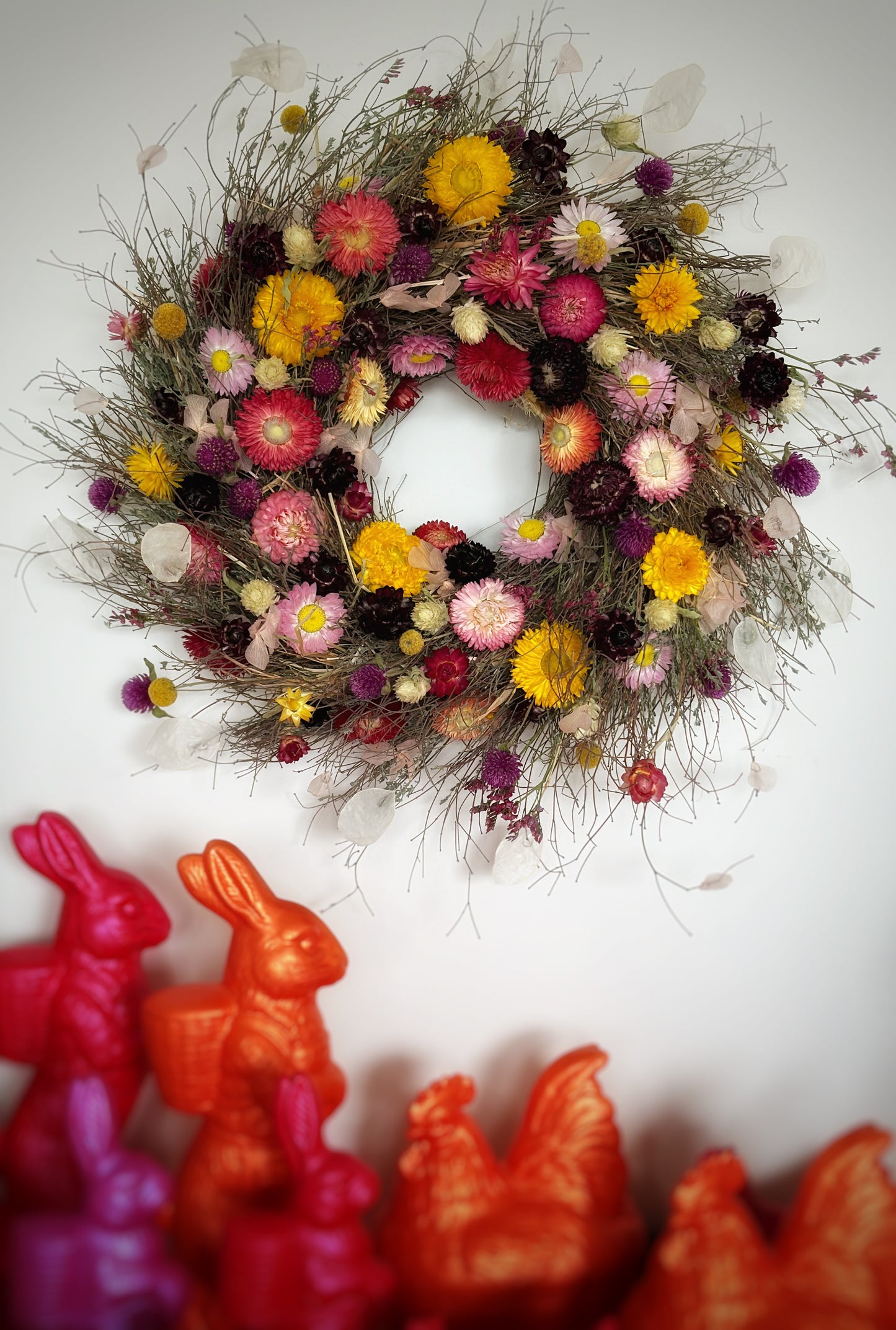 zauberhafter Trockenblumen Kranz