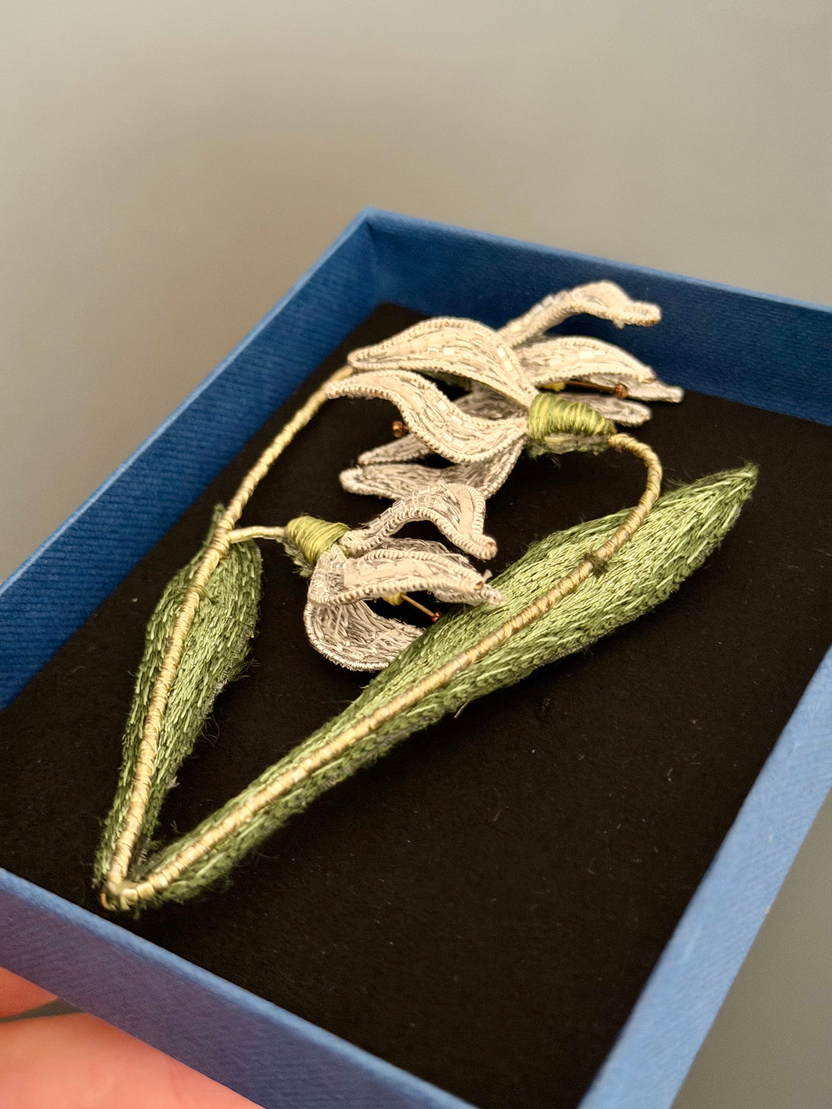 Schneeglöckchen – Snowdrop Flower Brosche