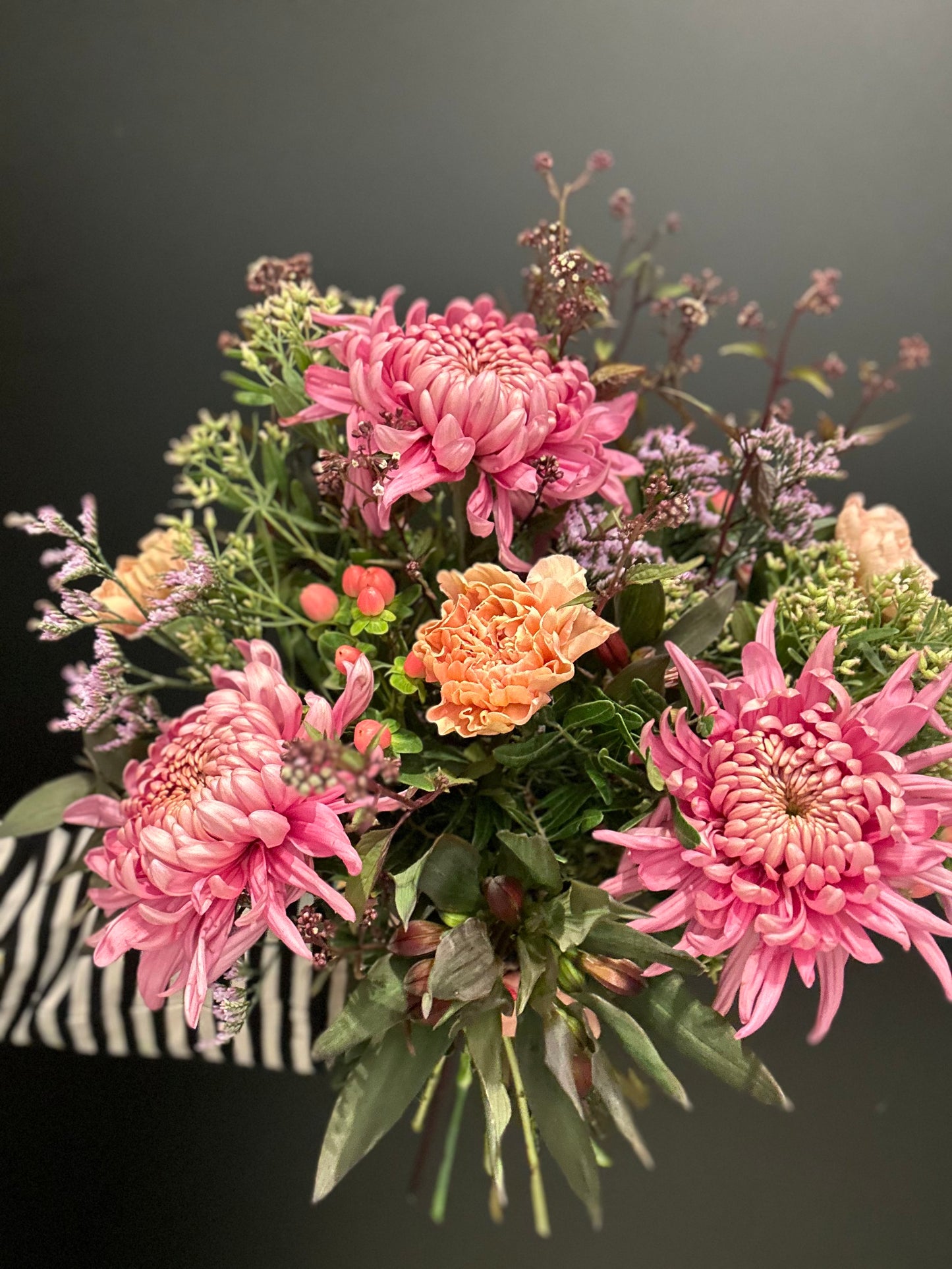 Postkarte Strauss pink