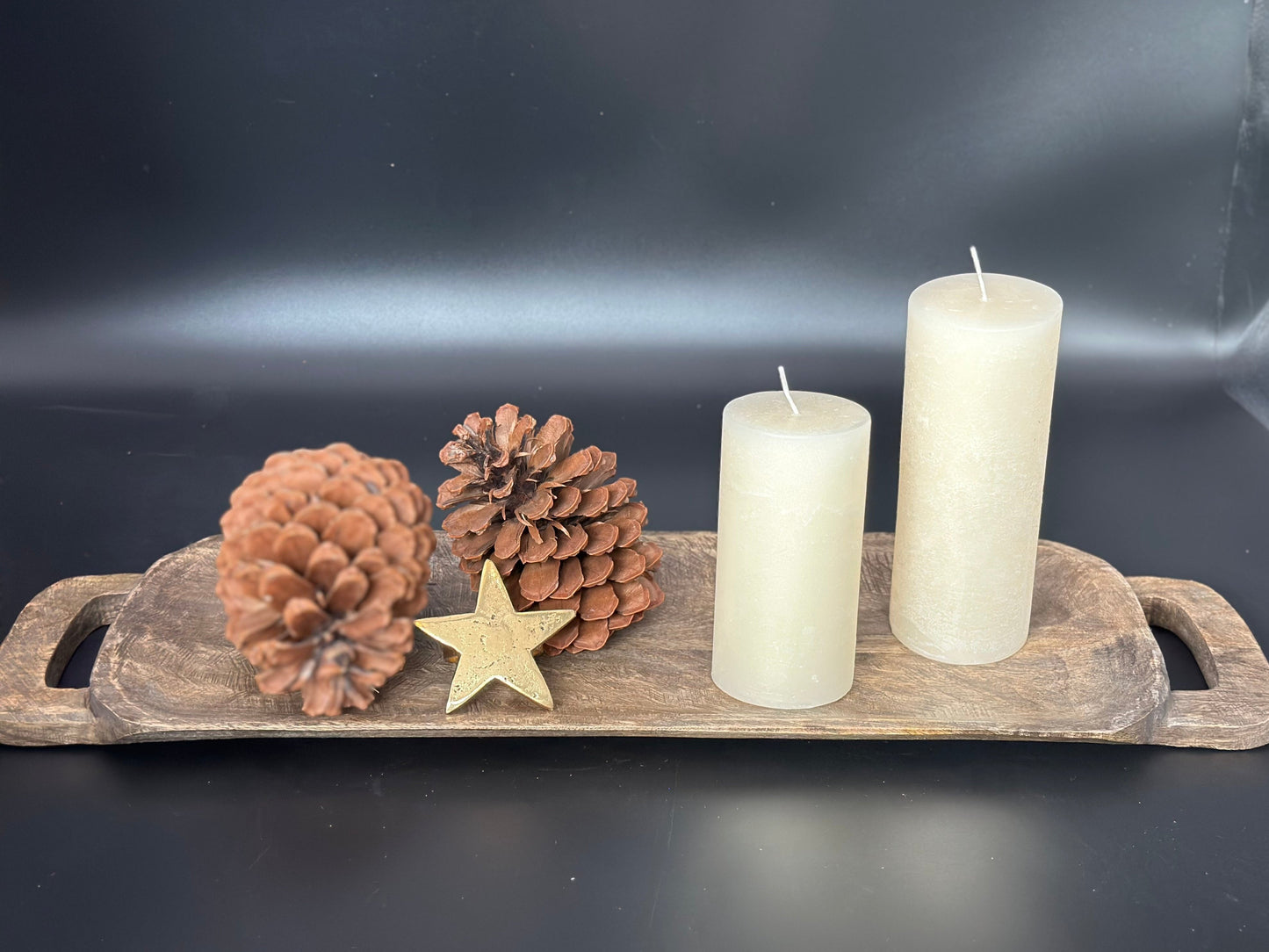 Holztablett mit Henkel