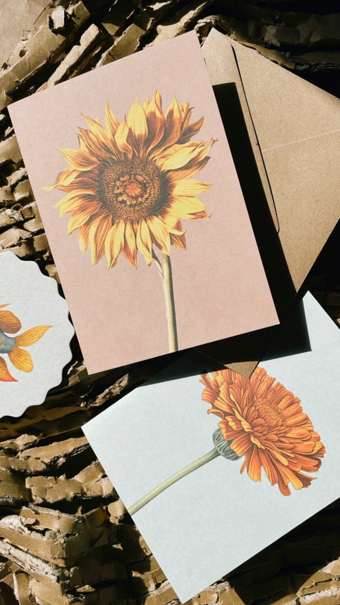 Sonnenblumen Leporello Grusskarte