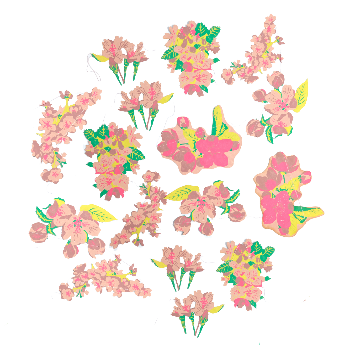 Girlande rosa Blüten