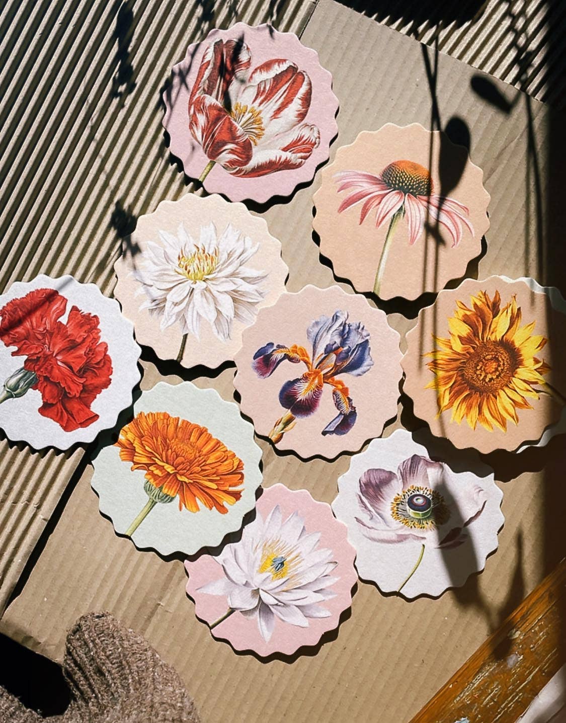 Untersetzer-Set Blumen 🌻🌸🌼