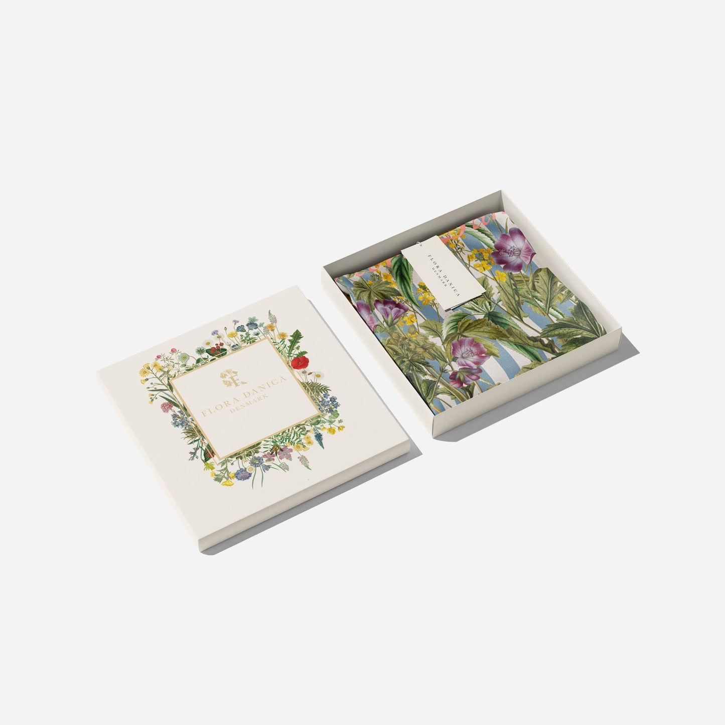 Seidenschal "Gestreifte Blumenwiese"
