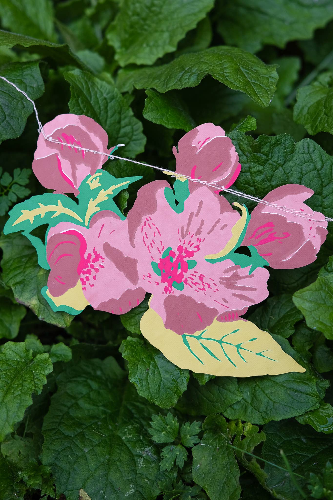 Girlande rosa Blüten