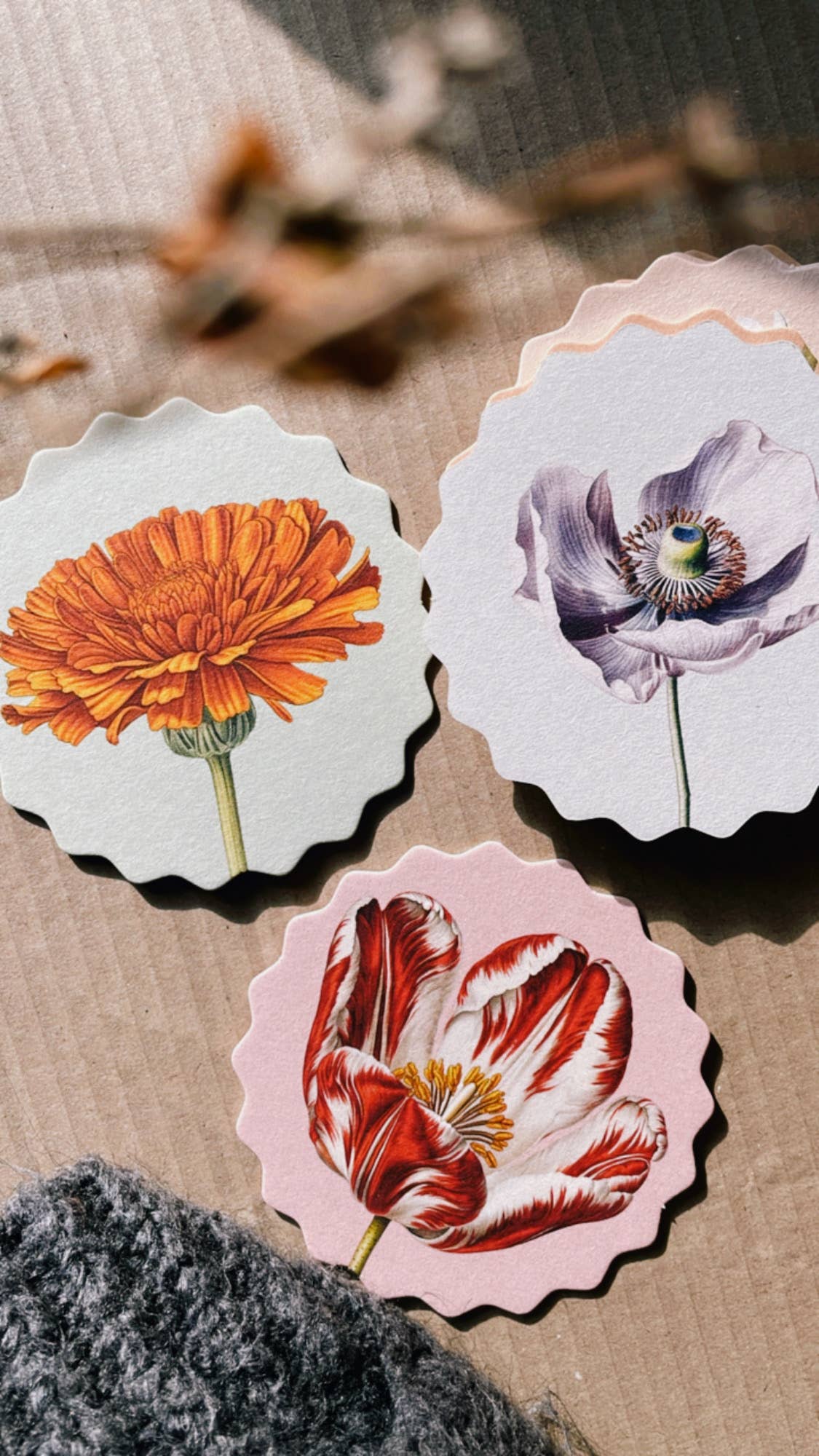 Untersetzer-Set Blumen 🌻🌸🌼