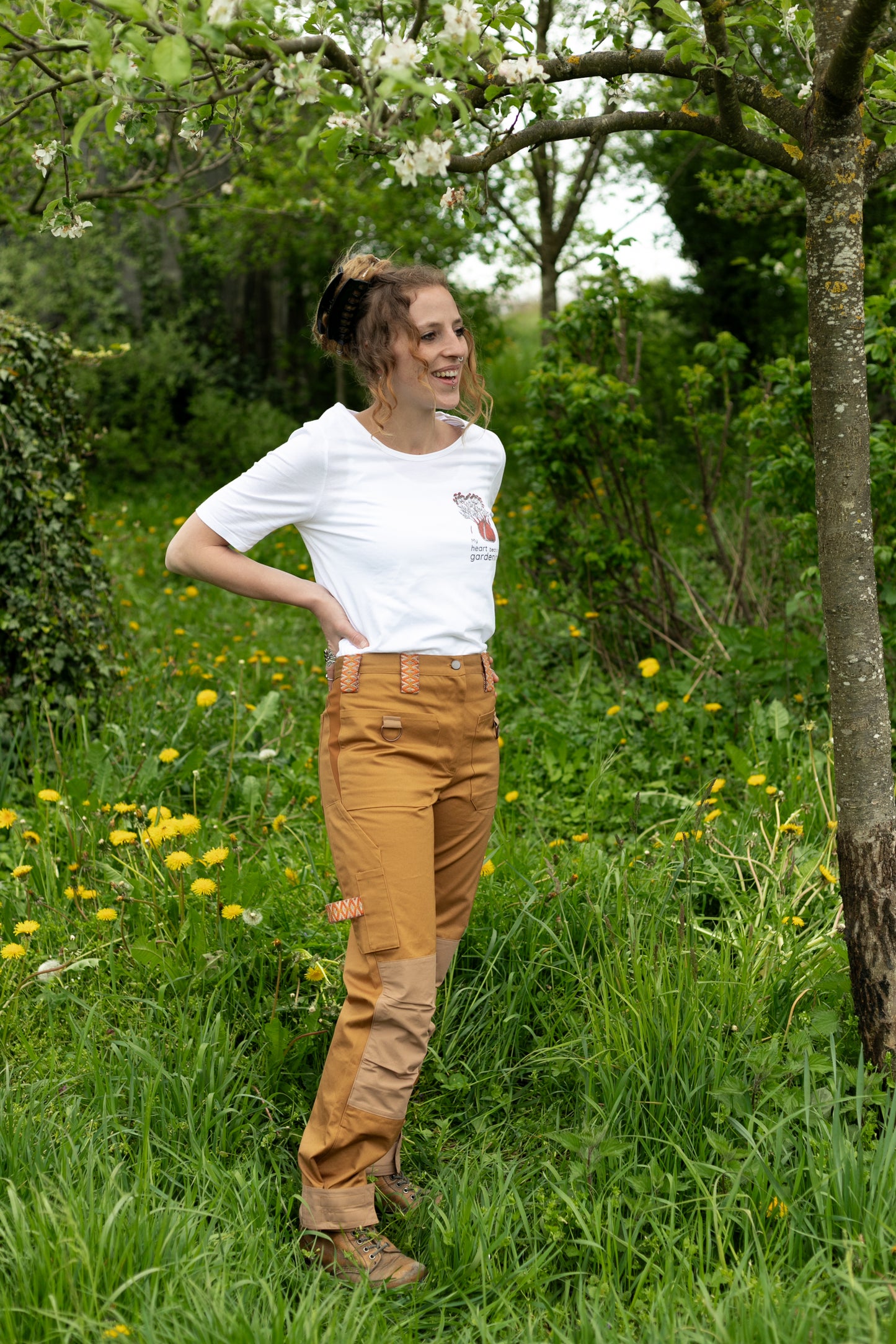 Dona Flora T-Shirt aus Biobaumwolle in Weiss