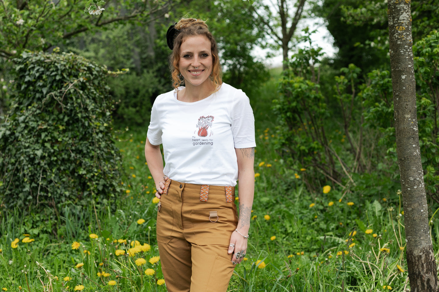 Dona Flora T-Shirt aus Biobaumwolle in Weiss