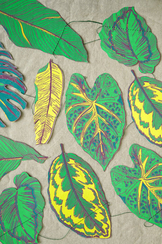 Girlande mit Tropischen Blättern