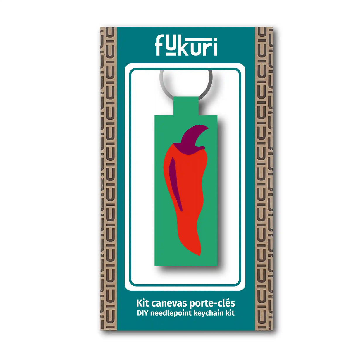 Canevas-Set – DIY – Schlüsselanhänger – Chili/Hot