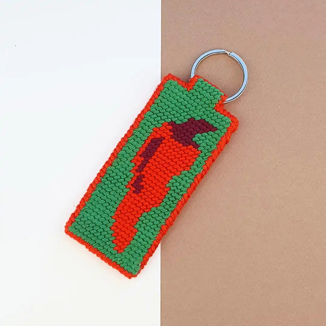 Canevas-Set – DIY – Schlüsselanhänger – Chili/Hot