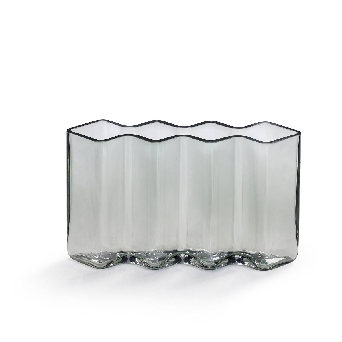Row Vase vier: Klares Glas