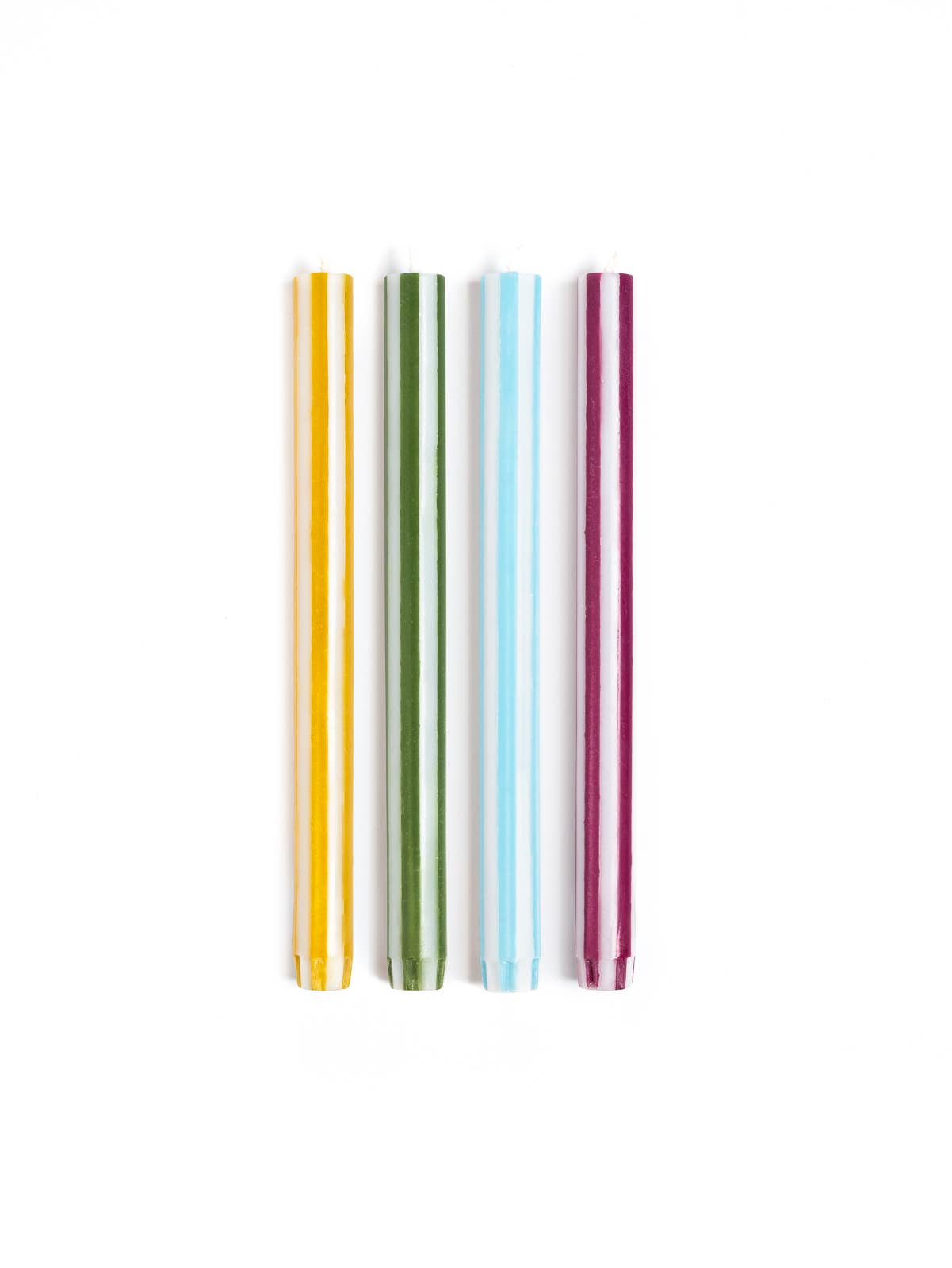 Streifen-Dinnerkerze Gemischtes Set//Farben Soft 1