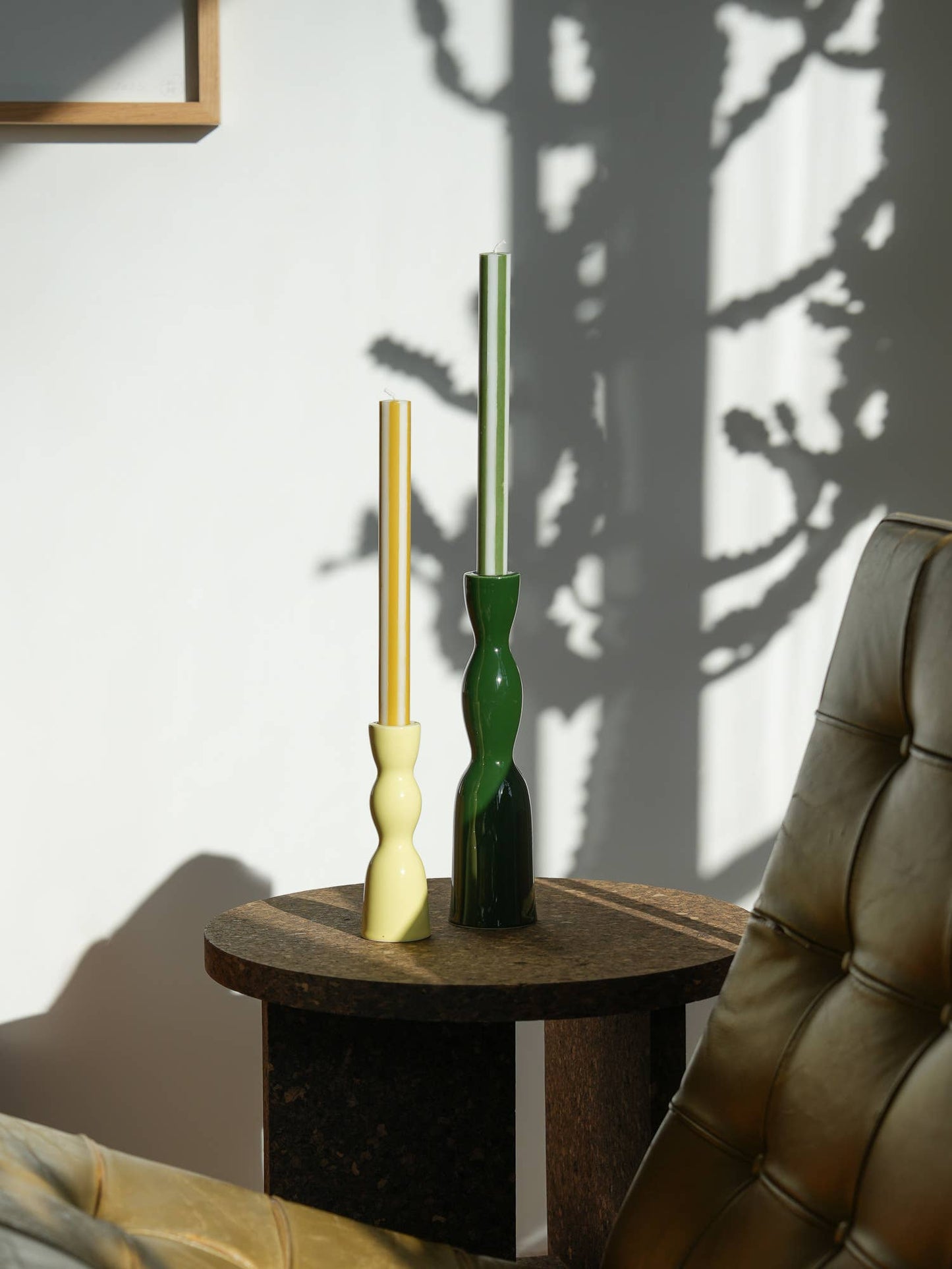 Streifen-Dinnerkerze Gemischtes Set