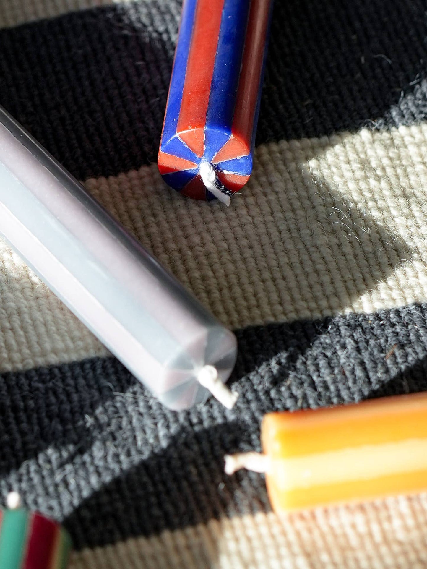 Streifen-Dinnerkerze Gemischtes Set//Farben Soft 1