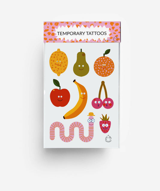 Temporäre Frucht-Tattoos DIN A6