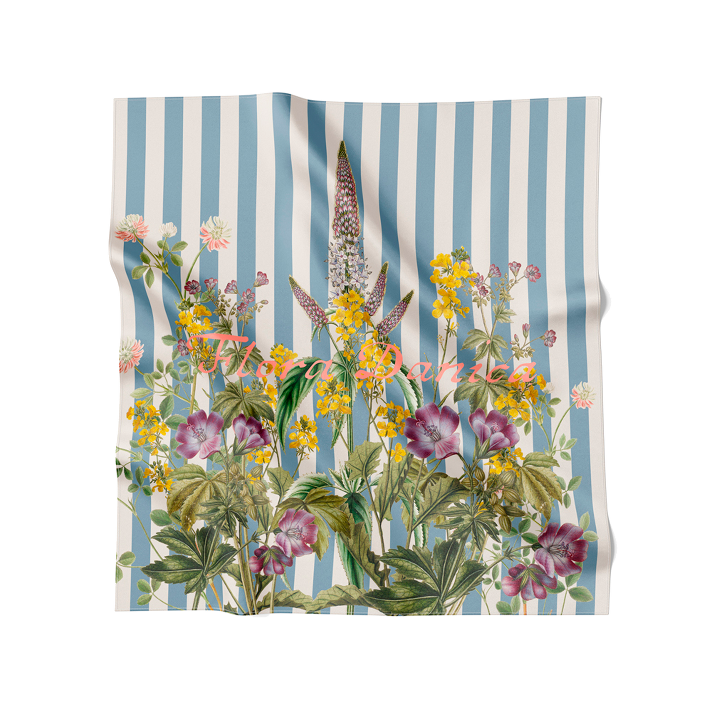 Seidenschal "Gestreifte Blumenwiese"