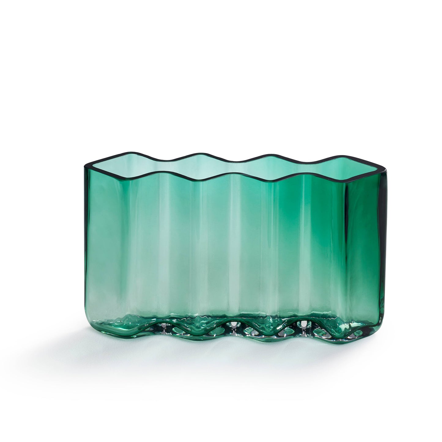 Row Vase vier: Klares Glas