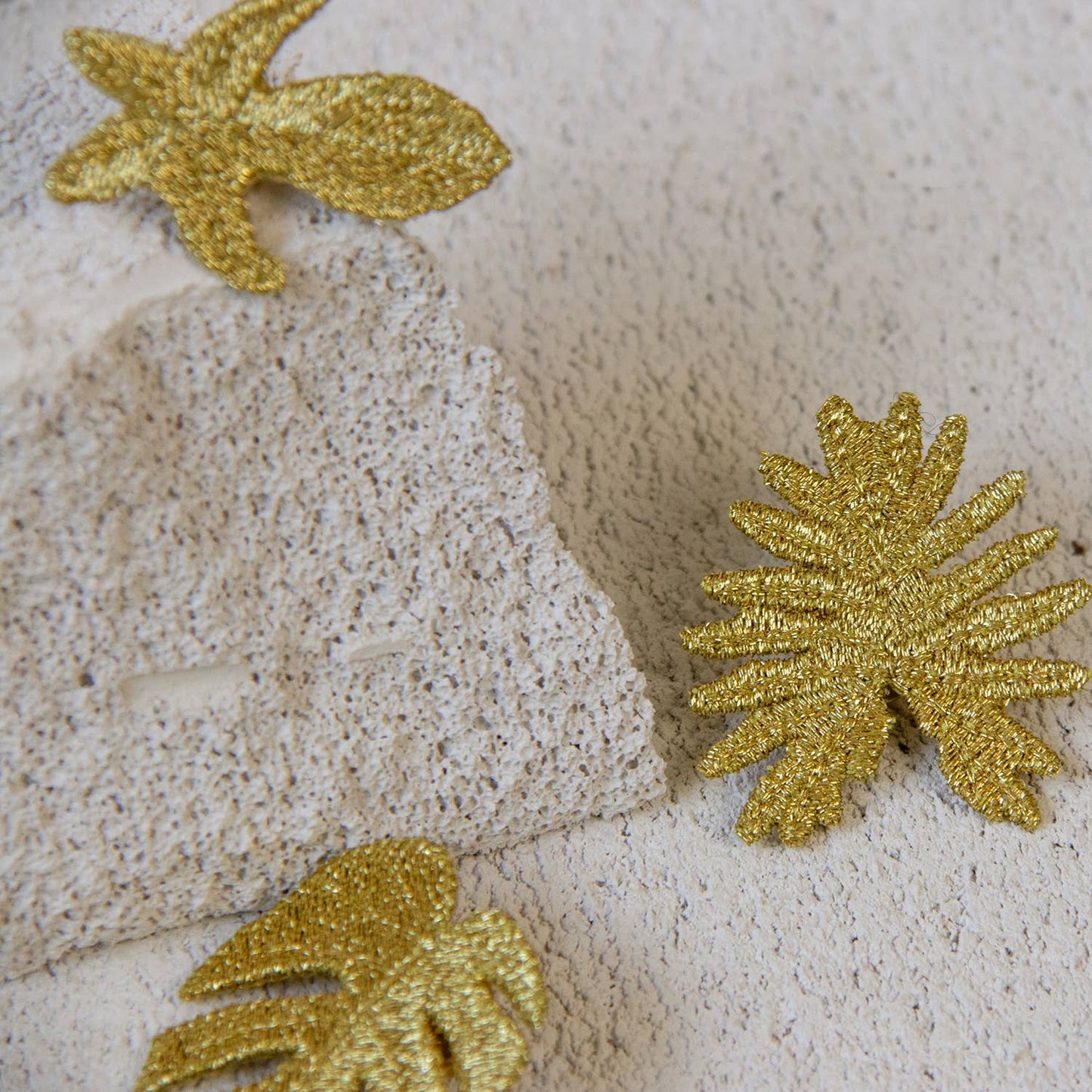 Bestickte Broschen – Blätter Set (3 Stück)