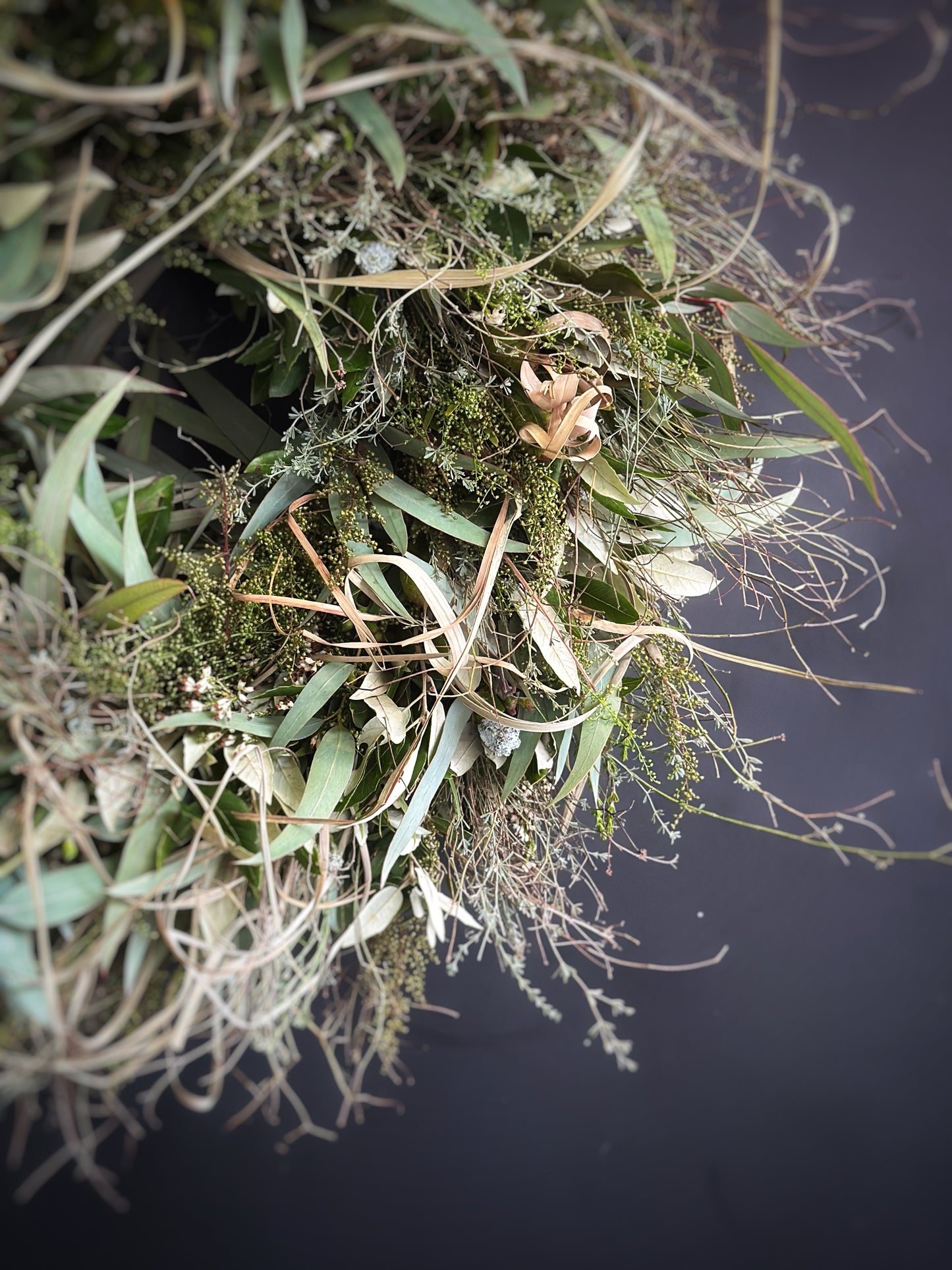 Grosser grüner Kranz, gemischt (Ø 50 cm, Höhe 15 cm)