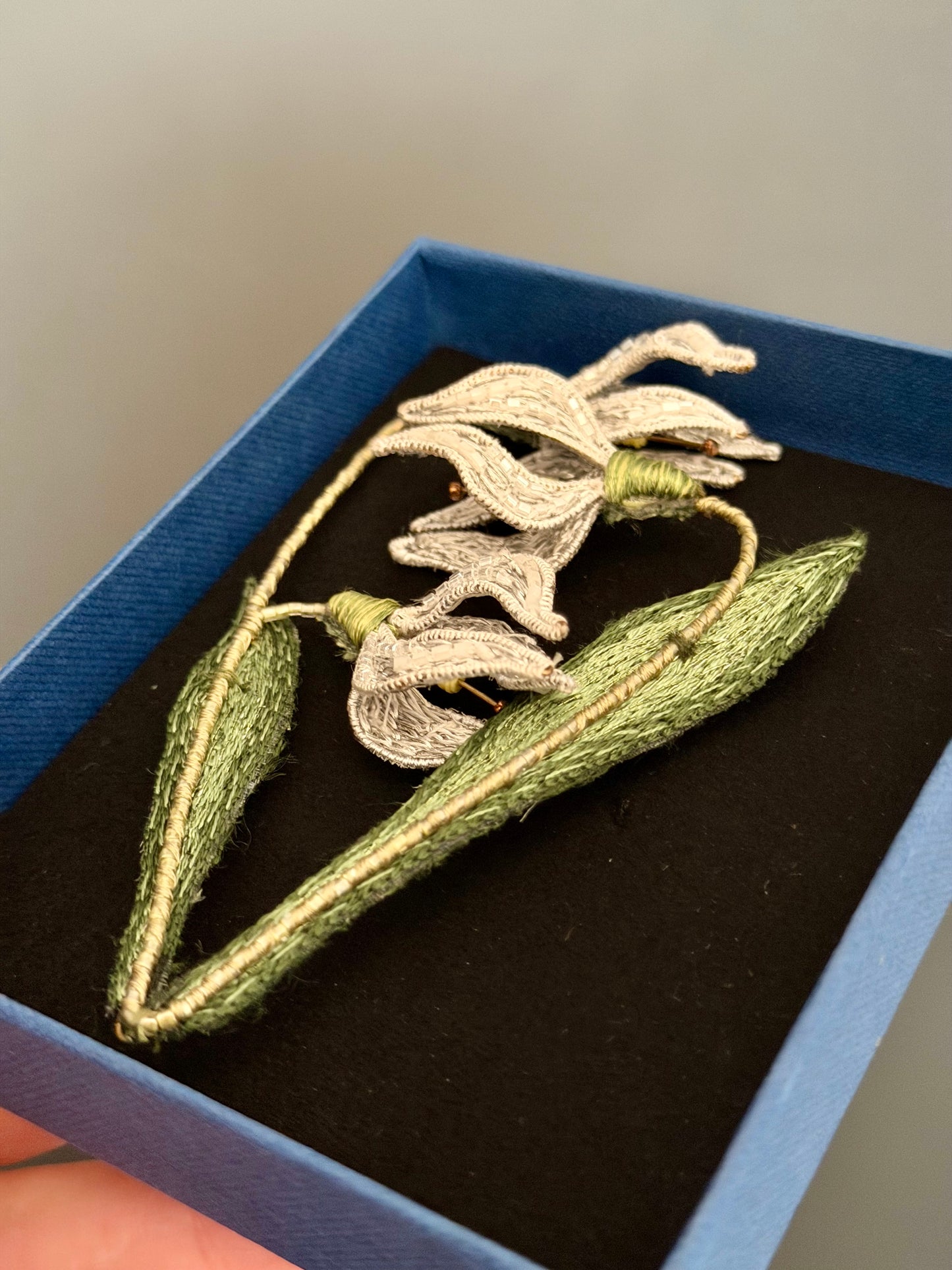 Schneeglöckchen – Snowdrop Flower Brosche