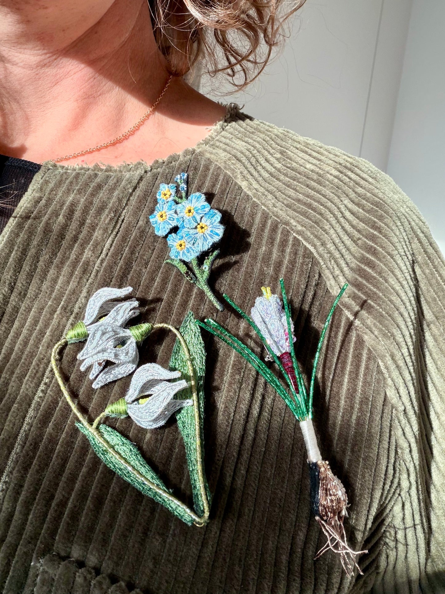 Schneeglöckchen – Snowdrop Flower Brosche