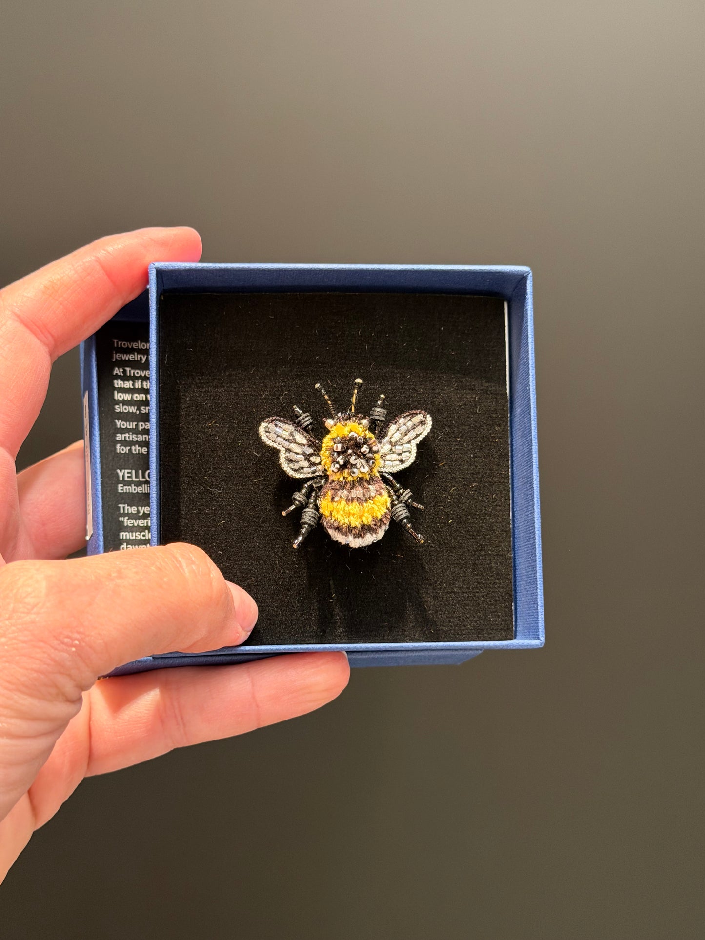 Yellow Banded Bee – Bienen Brosche