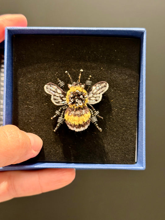 Yellow Banded Bee – Bienen Brosche