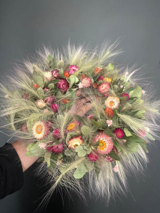 Spätsommer Kranz aus Trockenblumen