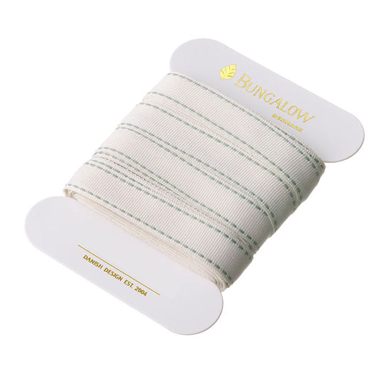Geschenkband Stitched Edge – Ivy, 14 mm
