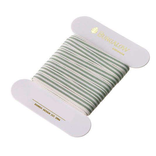 Geschenkband Horizontal Stripe – Ivy, 8 mm