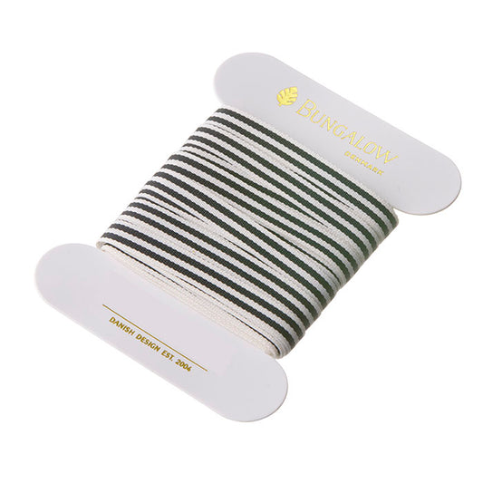 Geschenkband Horizontal Stripe – Black, 8 mm