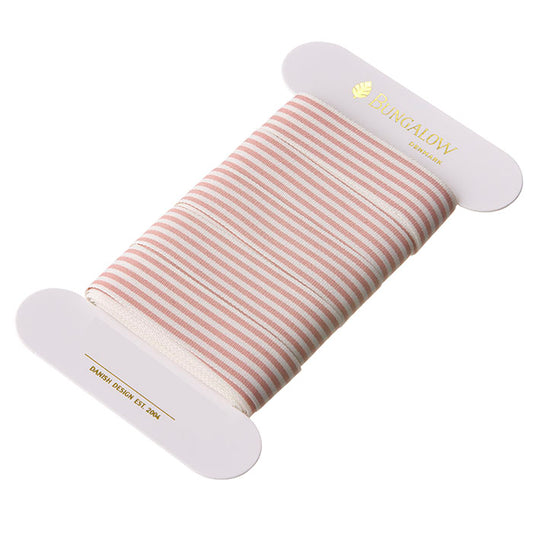 Geschenkband Horizontal Stripe – Rose, 18 mm