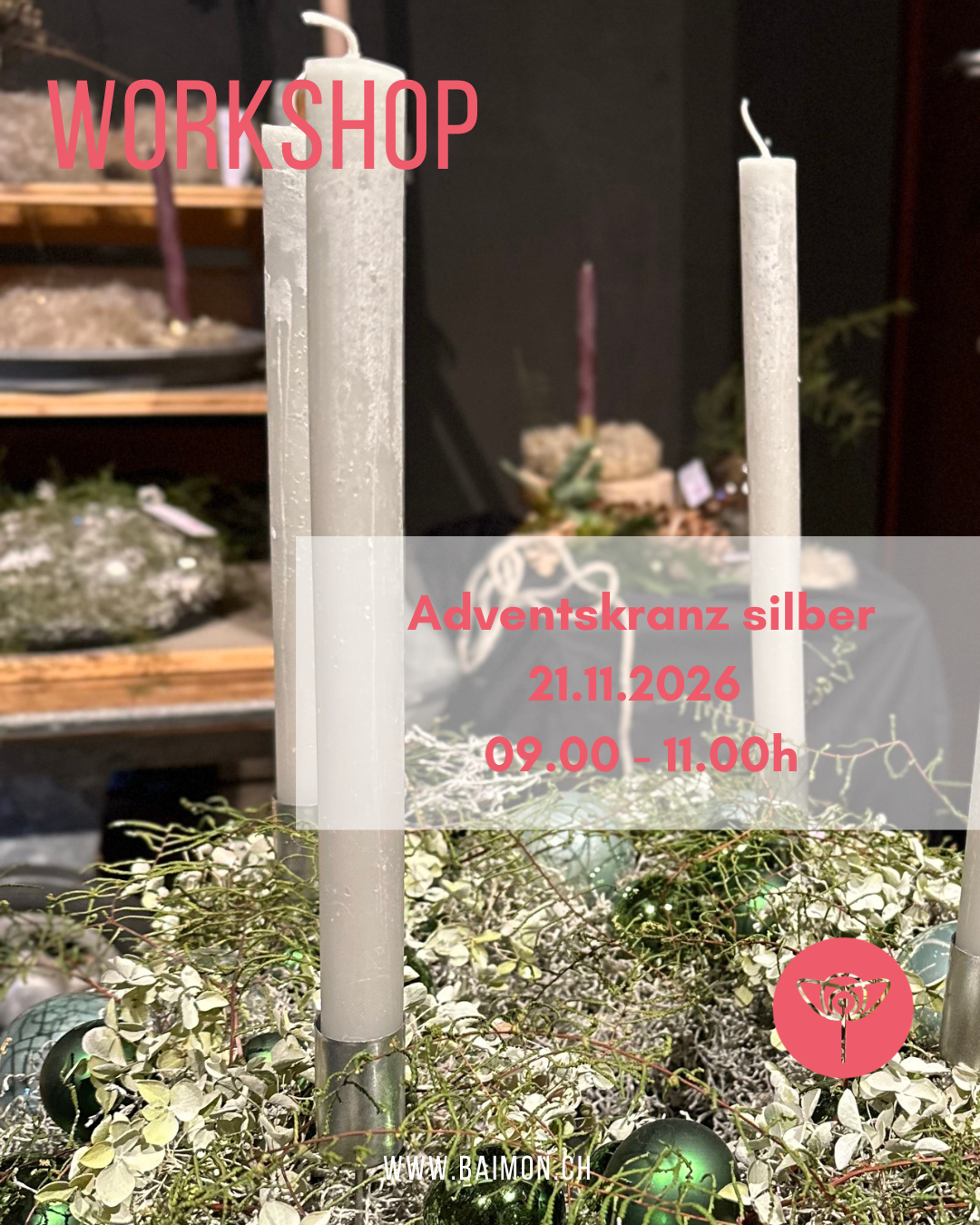 Kurs - Adventskranz in silber, 21.11.2026