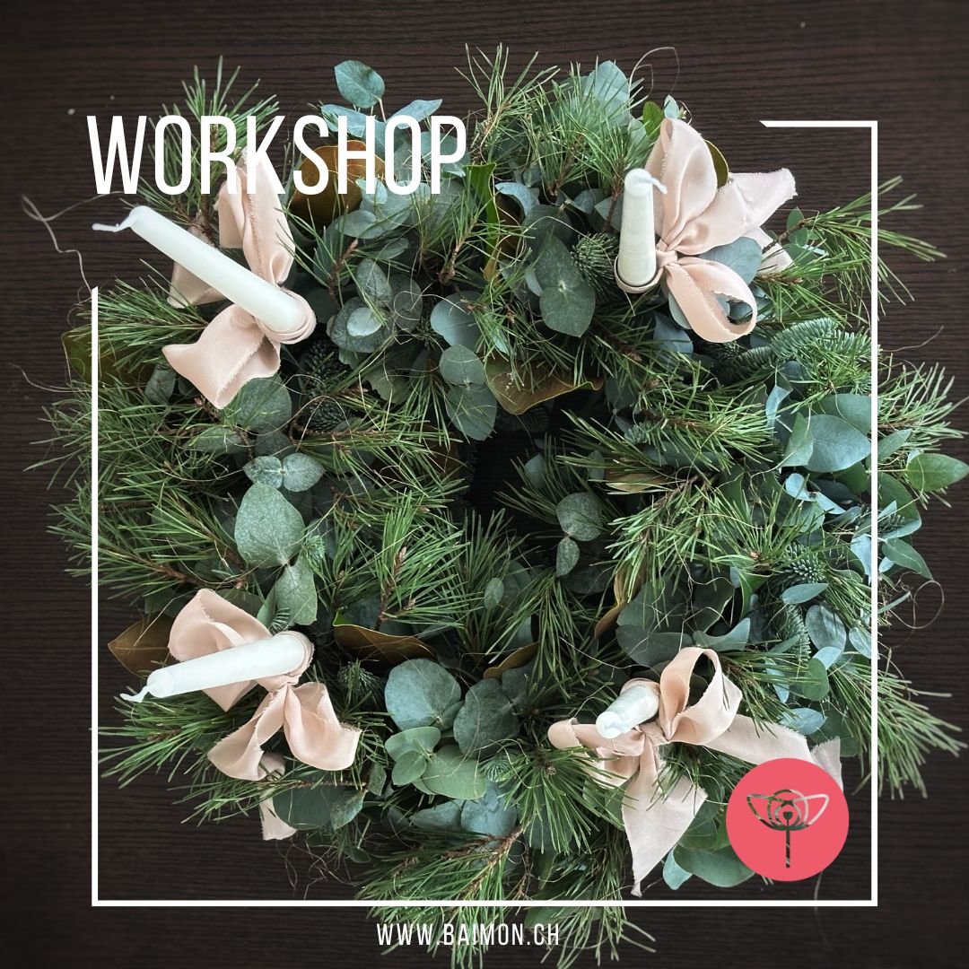 Adventskranz Workshop in Baden – Kreativkurs im Pop-Up Store Bimbam Halde 14