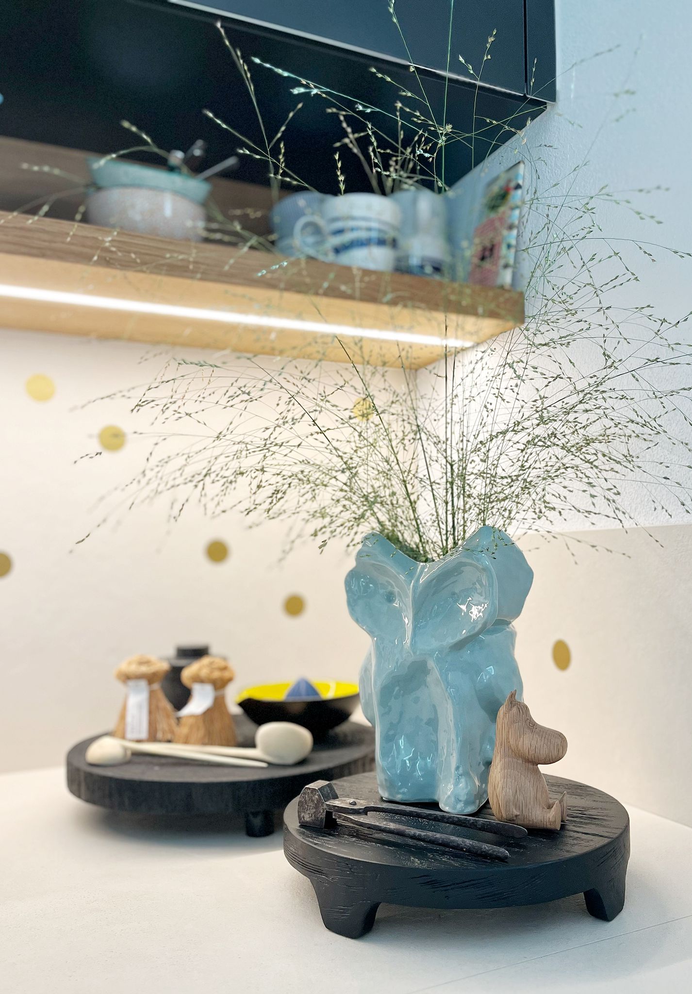 Marni x Serax – „After Midnight“ Vase in Eulenform, Light Blue