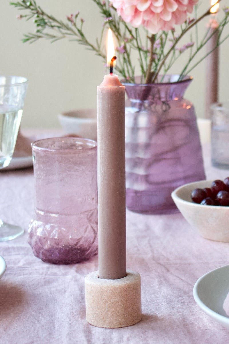 Marmor Kerzenhalter Pink von Weldaad