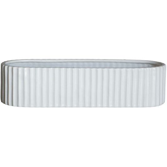 DBKD Stripe Kerzenhalter in Shiny White von DBKD