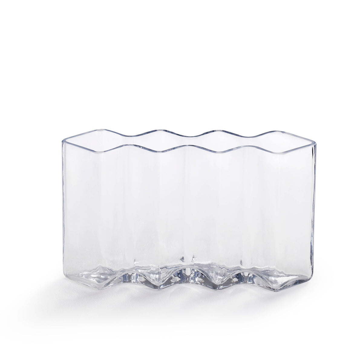 Row Vase vier: Klares Glas